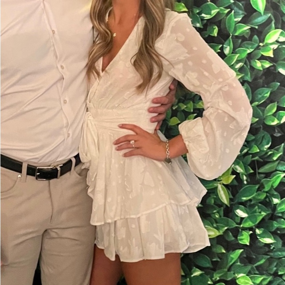 Hello Molly White Romper-XS